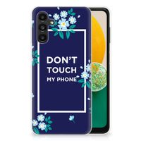 Samsung Galaxy A13 | A04s Silicone-hoesje Flowers Blue DTMP