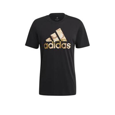 adidas Performance sport T-shirt zwart/bruin