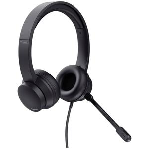 Trust HS-201 Headset Bedraad Hoofdband Kantoor/callcenter USB Type-A Zwart