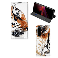 Bookcase Sony Xperia 1 III Watercolor Tiger