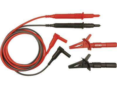 Cliff CIH29890 Veiligheidsmeetsnoerenset [Stekker 4 mm - Testpunt] 1.50 m Rood, Zwart 1 stuk(s)