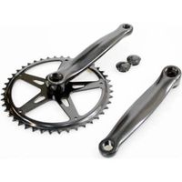 Kettingwiel/crankset staal 46 tands 170 mm 1/8 + 3/32 zwart