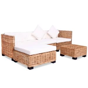 Loungeset natuurlijk rattan 14-delig SKU: V244626