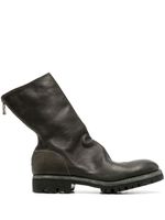 Guidi bottines en cuir à bout rond - Vert