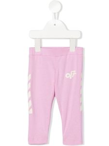 Off-White Kids legging droit à logo imprimé - Rose