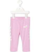 Off-White Kids legging droit à logo imprimé - Rose - thumbnail