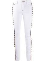 Philipp Plein jean skinny à ornements en cristal - Blanc