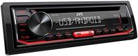 Jvc Kd-T402 Cd-Autoradio Met Rds (High-Performance Tuner, Usb, Aux-Ingang, Android Music Control, Bass Boost, 4X50 Watt, Rood) Zwart