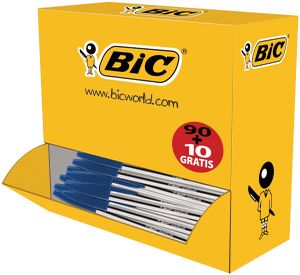 Bic balpen Cristal Medium voordeelpak 90 + 10 gratis, blauw