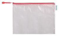 Opbergtas Tarifold met rits 330x240mm PVC rood - thumbnail