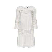 ONLY trapeze jurk ONLTYRA met kant wit