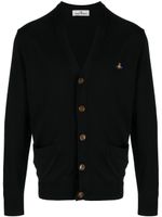 Vivienne Westwood cardigan en maille à logo brodé Orb - Noir