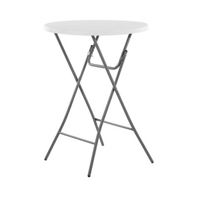 Opvouwbare statafel - Ø 800 x 1.100 mm - Royal Catering - 100 kg - binnen / buiten - Wit Opvouwbare statafel - Ø 800 x 1.100 mm - Royal Catering - 100 kg - binnen / buiten - Wit