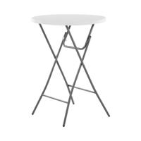 Opvouwbare statafel - Ø 800 x 1.100 mm - Royal Catering - 100 kg - binnen / buiten - Wit