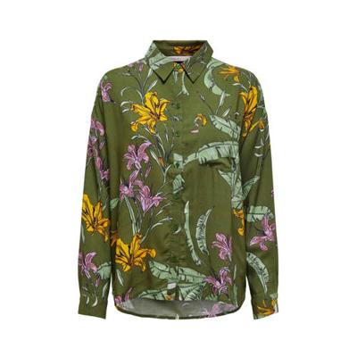 ONLY blouse ONLPALM met bladprint groen ONLY blouse ONLPALM met bladprint groen