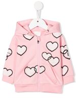 Givenchy Kids hoodie zippé à imprimé cœur - Rose