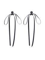 Simone Rocha boucles d'oreilles à nœud - Noir - thumbnail