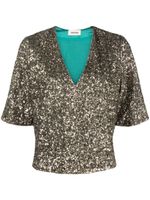 Zadig&Voltaire blouse ornée de sequins à manches courtes