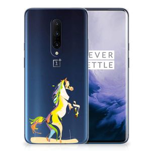 OnePlus 7 Pro Telefoonhoesje met Naam Horse Color