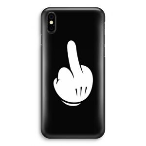 Middle finger black: iPhone Xs Volledig Geprint Hoesje