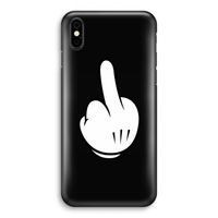 Middle finger black: iPhone Xs Volledig Geprint Hoesje - thumbnail