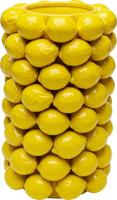 Kare Design vaas Lemon Juice, geel, plantenbak, decoratieve vaas, bloempot, citroenmotief, porselein, handgemaakt, uniek, 43 cm (H)