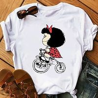 Mafalda Cosplay Anime Cartoon Manga Afdrukken Harajuku Grafisch Kawaii Voor Voor heren Dames Volwassenen Back To School Heet stempelen Lightinthebox