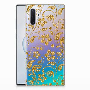 Samsung Galaxy Note 10 Plus TPU Case Gouden Bloemen