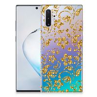 Samsung Galaxy Note 10 Plus TPU Case Gouden Bloemen - thumbnail