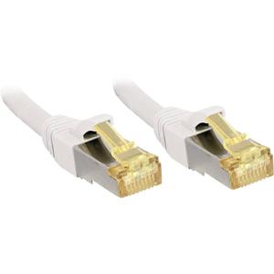 LINDY 47321 RJ45 Netwerkkabel, patchkabel CAT 6a (losse kabel CAT 7) S/FTP 0.50 m Wit Snagless 1 stuk(s)