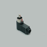 BKL Electronic 072141/T Cinch-connector Stekker, haaks Aantal polen: 2 Zwart 1 stuk(s)