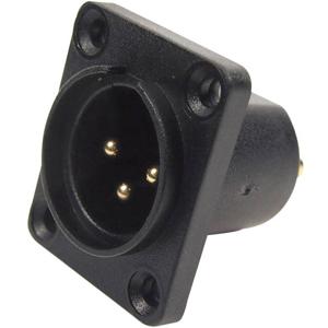 Cliff CP30060 XLR-connector Flensstekker, contacten recht Aantal polen: 3 Zwart 1 stuk(s)