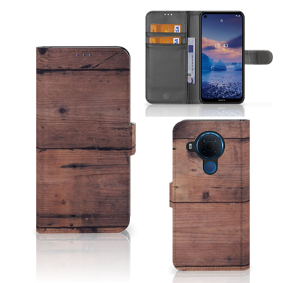 Nokia 5.4 Book Style Case Old Wood Nokia 5.4 Book Style Case Old Wood