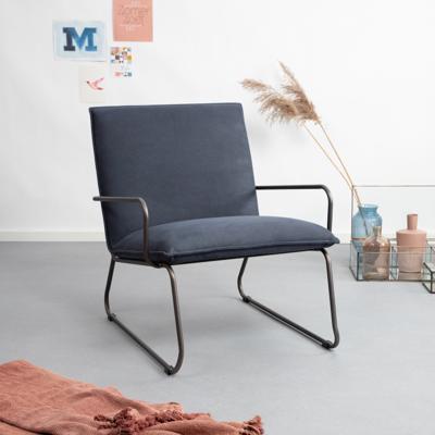 Eleonora Fauteuil 'Delta' kleur blauw
