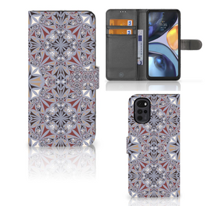 Motorola Moto G22 Bookcase Flower Tiles