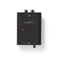 Nedis Digitale audio converter - 2-weg - S/PDIF (RCA) aansluiting/TosLink bus - 2x RCA bus - 1.80 m - ABS - antraciet