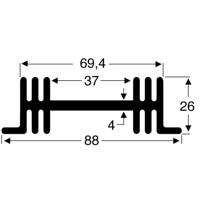 Fischer Elektronik 10019770 SK 36 50 SA Koellichaam 3.8 K/W (l x b x h) 50 x 88 x 26 mm - thumbnail