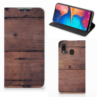 Samsung Galaxy A30 Book Wallet Case Old Wood