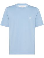 Brunello Cucinelli t-shirt en coton à logo imprimé - Bleu - thumbnail