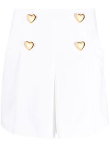 Moschino short à boutons cœur - Blanc