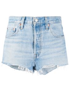 Levi's short en jean à effet usé - Bleu