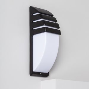 Wandlamp zwart 'Tinus' E27 fitting grid 350mm IP44