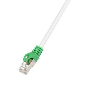 LogiLink RJ45 (cross) Netwerkkabel Aansluitkabel CAT 6 S/FTP 10.00 m Grijs Vlambestendig, Afscherming gevlochten, Afscherming totaal, Halogeenvrij, Pair