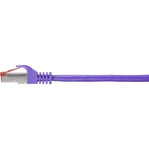 Renkforce RF-4724912 RJ45 Netwerkkabel, patchkabel CAT 6 S/FTP 0.15 m Violet Snagless, Vergulde steekcontacten, Monteerbaar 1 stuk(s)