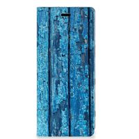 Sony Xperia 5 Book Wallet Case Wood Blue