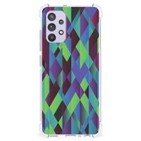 Samsung Galaxy A32 4G | A32 5G Enterprise Editie Shockproof Case Abstract Green Blue - thumbnail