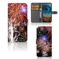 Nokia X10 | Nokia X20 Wallet Case met Pasjes Vuurwerk - thumbnail