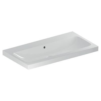 Geberit iCon Light wastafel 90x48 cm, zonder kraangat, met overloop, met KeraTect, wit