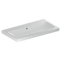 Geberit iCon Light wastafel 90x48 cm, zonder kraangat, met overloop, met KeraTect, wit