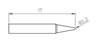 Weller RTP 004 C Soldeerpunt Conisch Grootte soldeerpunt 0.4 mm Lengte soldeerpunt: 17 mm Inhoud: 1 stuk(s) - thumbnail